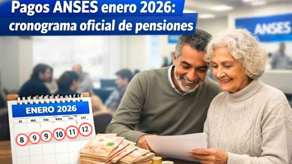 Pagos ANSES enero 2026 cronograma oficial de pensiones mínimas de $85,000